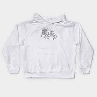 hermit - noodle tee Kids Hoodie